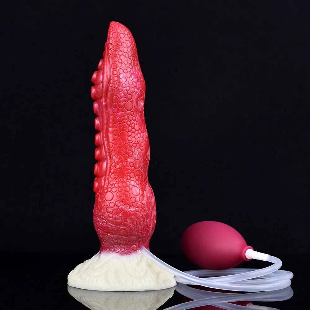 FAAK Fantasy Ejaculation Animal Dildo With Suction Cup Squirting Penis Spray Liquid Silicone Colorful Sex Toys For Men Women