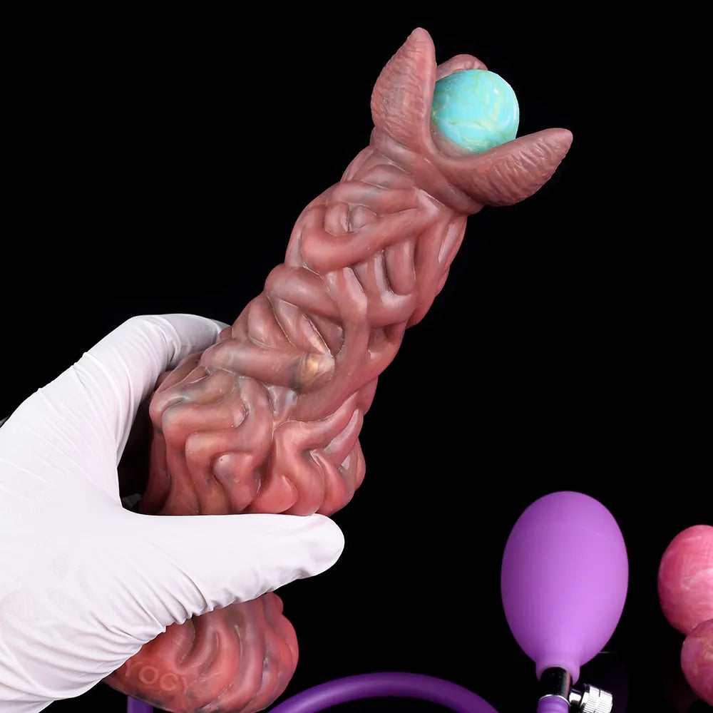 Pneumatic Ovipositor Lay Eggs Silicone Dildos