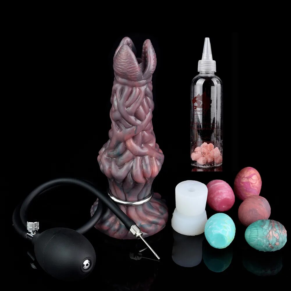 Pneumatic Ovipositor Lay Eggs Silicone Dildos