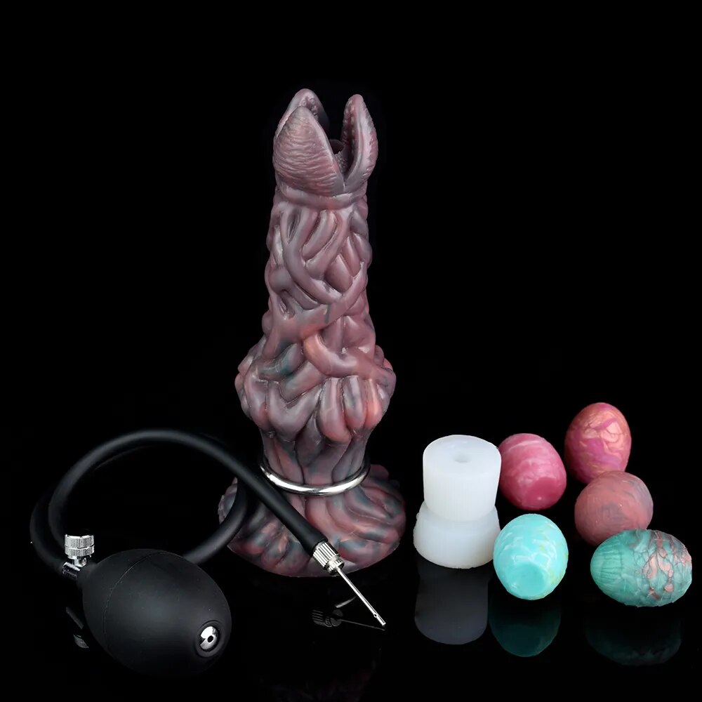 Pneumatic Ovipositor Lay Eggs Silicone Dildos