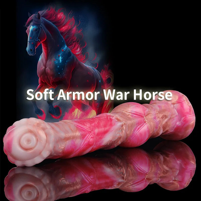 FAAK Horse Dildo Thick 6.5cm Penis Knot Long Anal Toys Stimulator Soft Silicone Animal Dildos With Sucker Sex Toy For Women Men