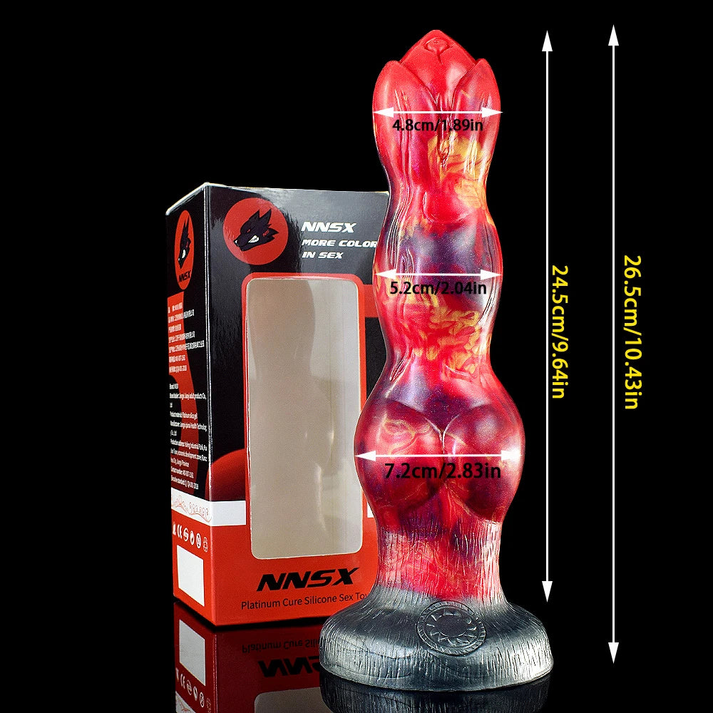 FAAK Huge Dildo Big Animal Dog Dildo With Suction Cup Sex Toys For Women Men Adult 18+ Lesbian Strap On Penis Silicone Butt Plug