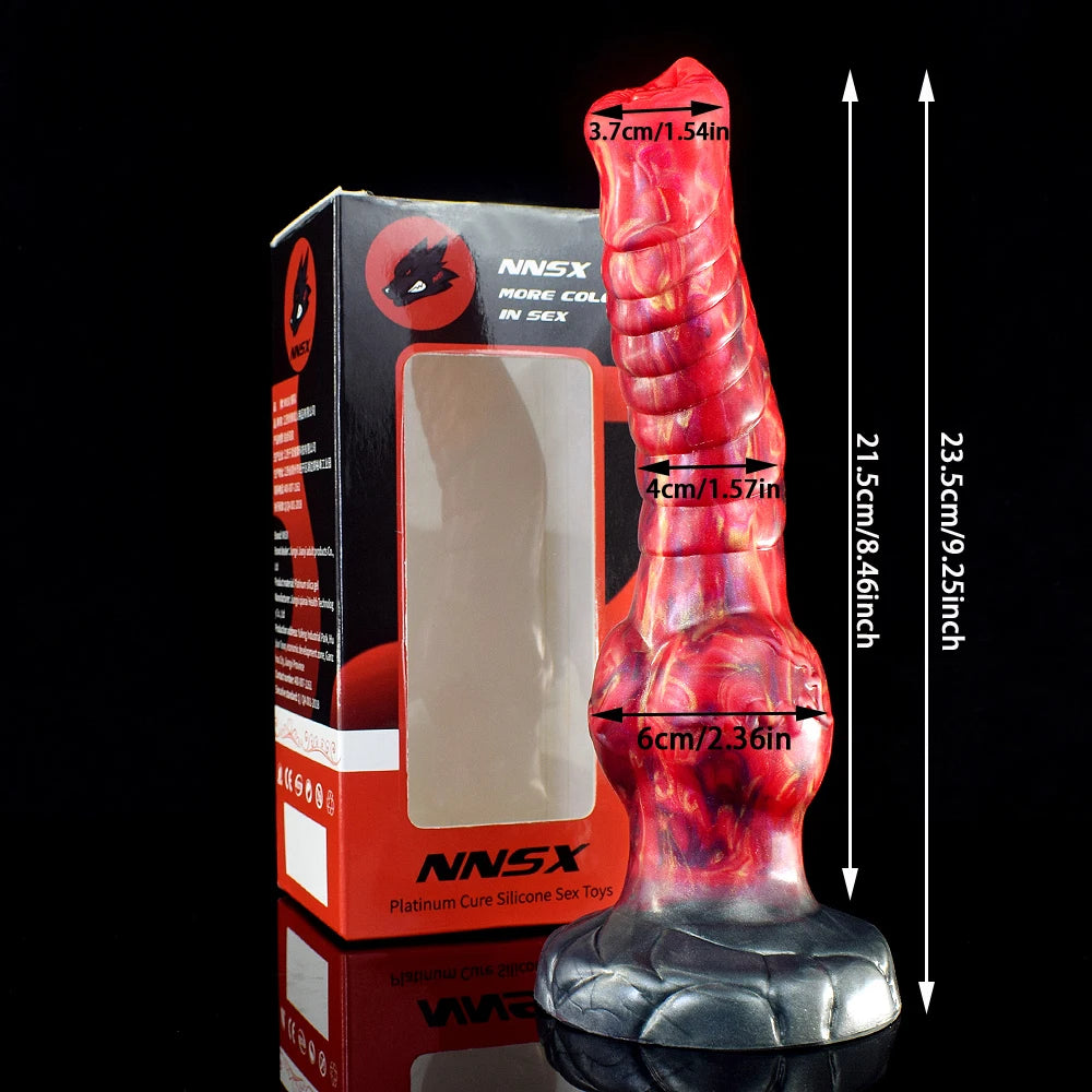 FAAK Huge Dildo Big Animal Dog Dildo With Suction Cup Sex Toys For Women Men Adult 18+ Lesbian Strap On Penis Silicone Butt Plug