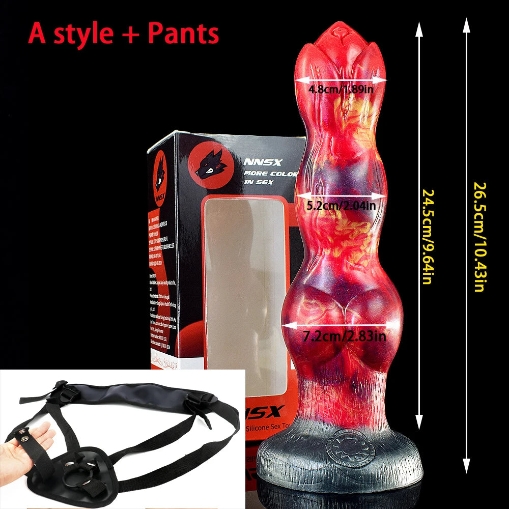 FAAK Huge Dildo Big Animal Dog Dildo With Suction Cup Sex Toys For Women Men Adult 18+ Lesbian Strap On Penis Silicone Butt Plug