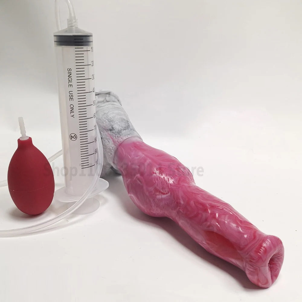 FAAK Huge Dildo Squirt Feature Dildo For Men Anal Sexy Toys For Woman Masturbate Silicone Animal Ejaculation Big Penis Anal Toys