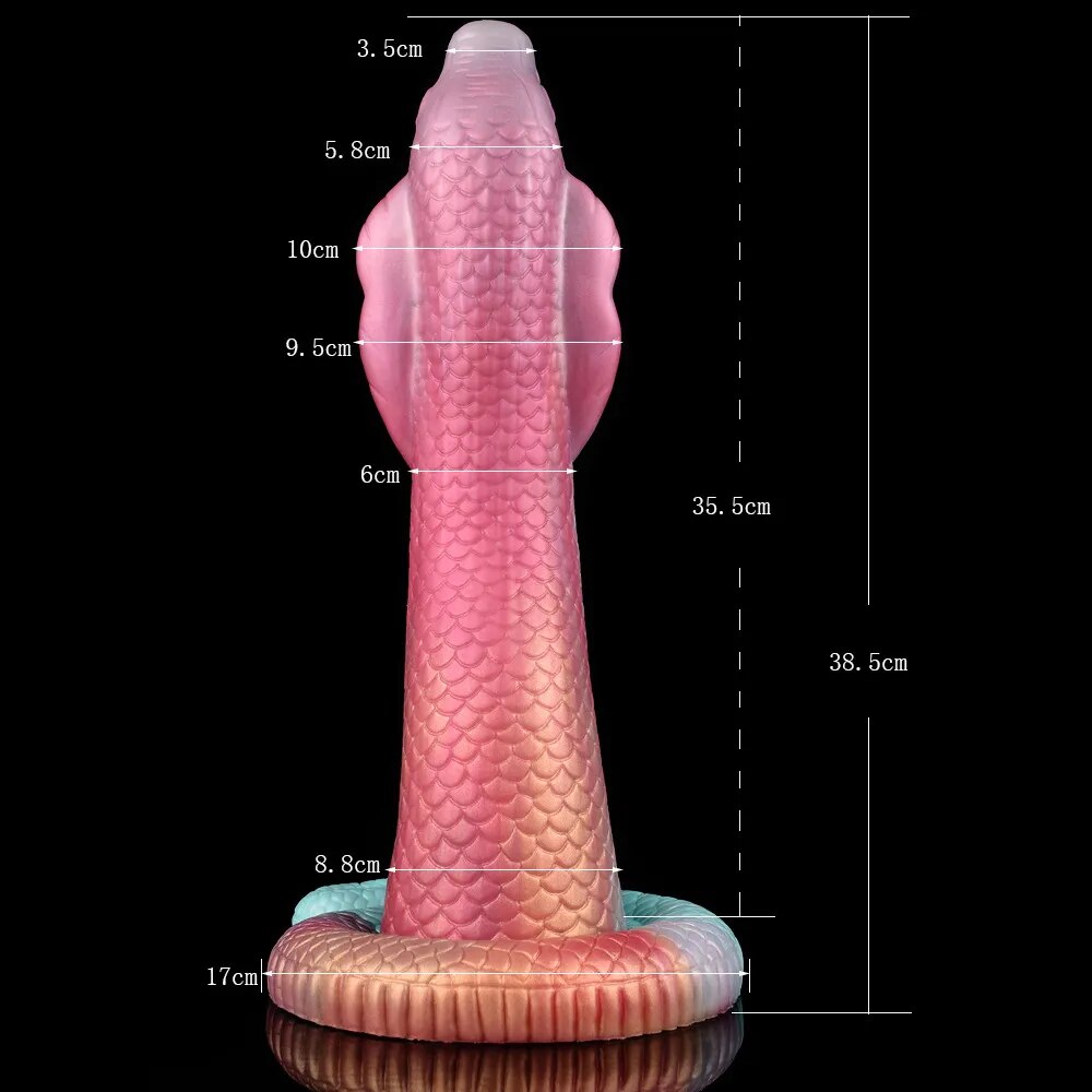 FAAK Huge Long Dildo lifelike Cobra Shape Giant Fantasy Snake Penis Sc –  GXLOCK Store