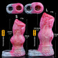 FAAK Large Wolf Knot Penis Sleeve Hollow Dildo Condom Fantasy Sheath Ring Silicone Cock Enlargement Extender Sex Toys For Men