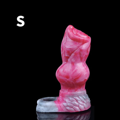 FAAK Large Wolf Knot Penis Sleeve Hollow Dildo Condom Fantasy Sheath Ring Silicone Cock Enlargement Extender Sex Toys For Men