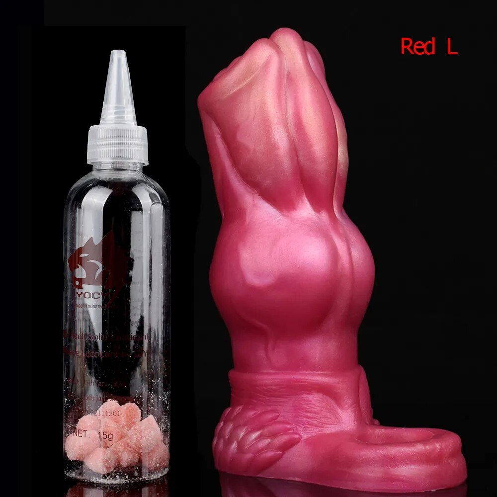 Large Wolf Knot Penis Sleeve Hollow Dildo Cock Ring