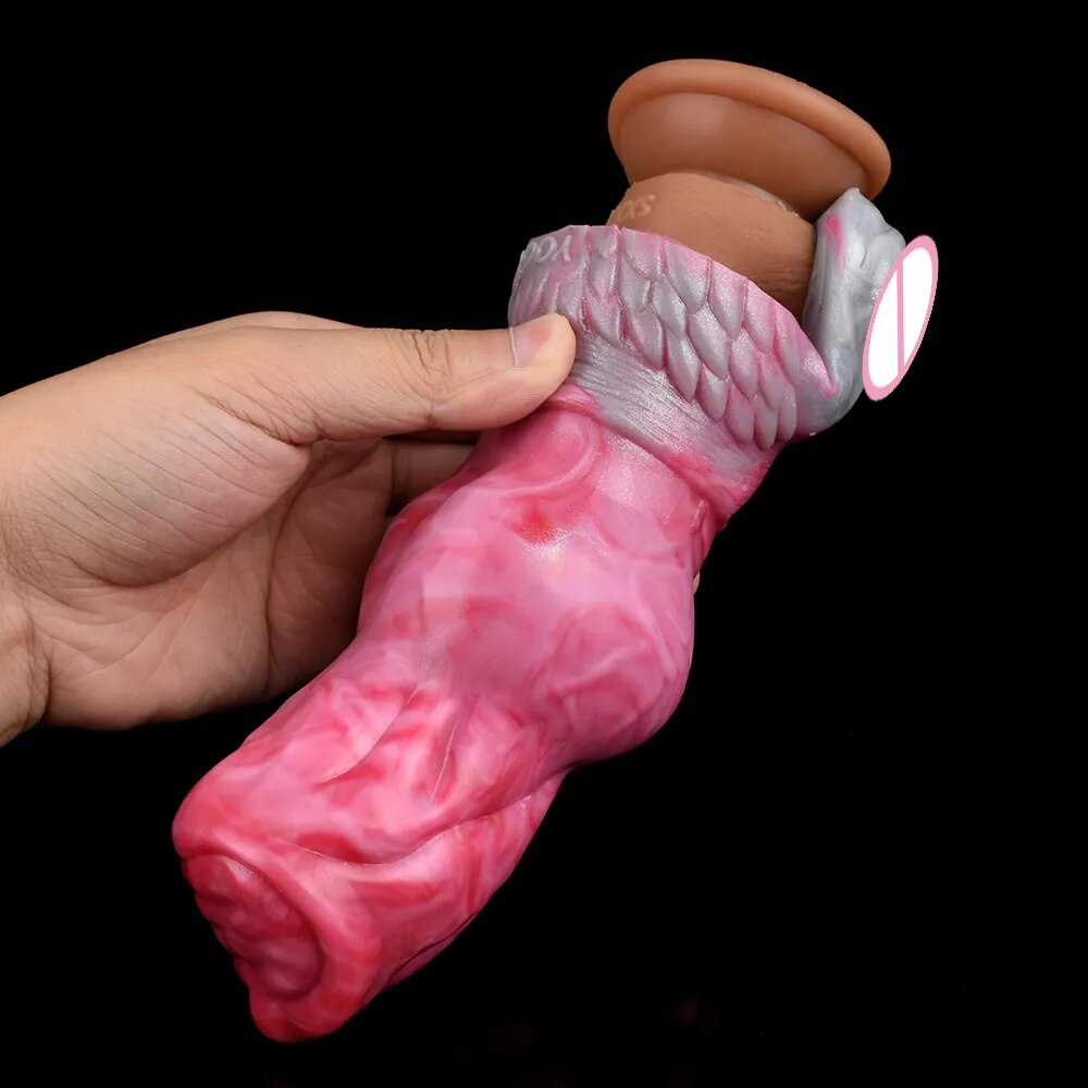 Large Wolf Knot Penis Sleeve Hollow Dildo Cock Ring