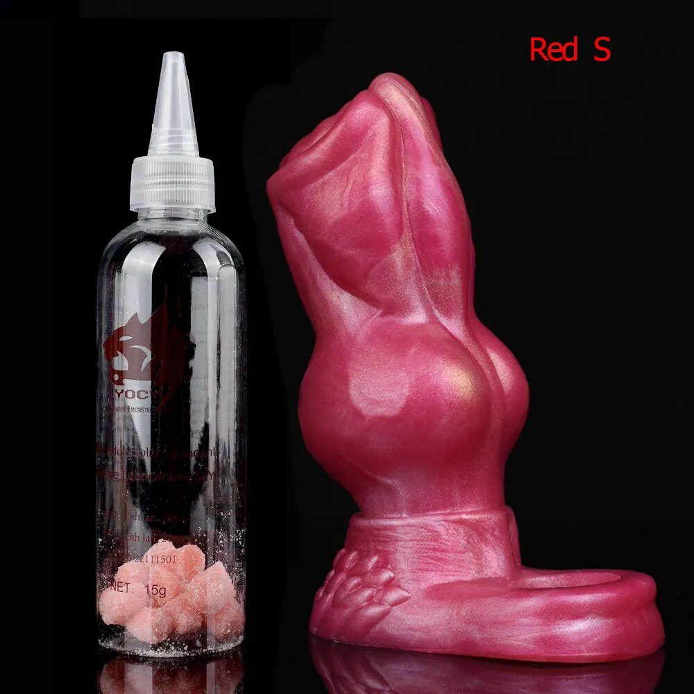 Large Wolf Knot Penis Sleeve Hollow Dildo Cock Ring