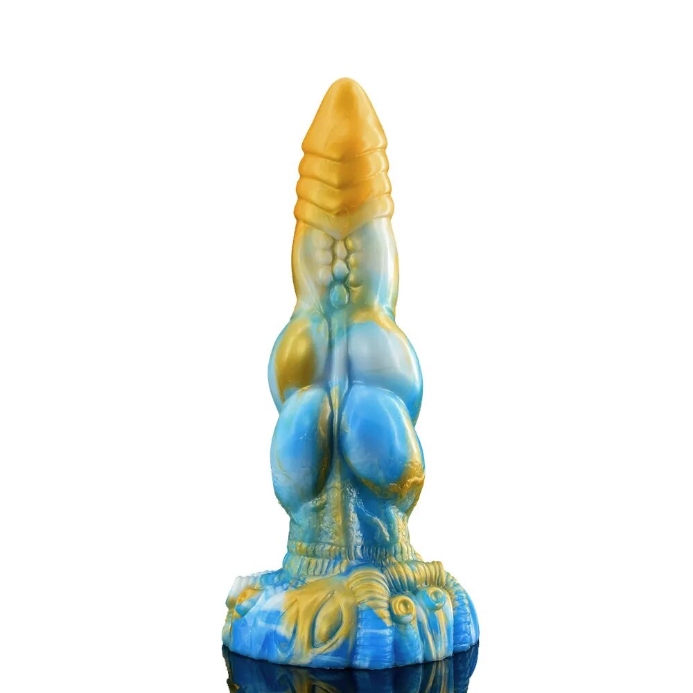 FAAK Multi Color Monster Large Dildo Silicone Anal Plug With Suction Cup Sex Toys For Women Men Knot Penis Female Masturbator