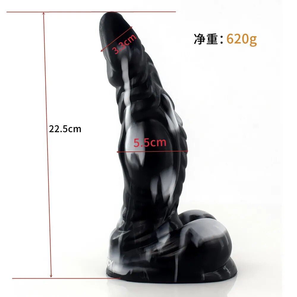 FAAK Multi Color Monster Large Dildo Silicone Anal Plug With Suction Cup Sex Toys For Women Men Knot Penis Female Masturbator