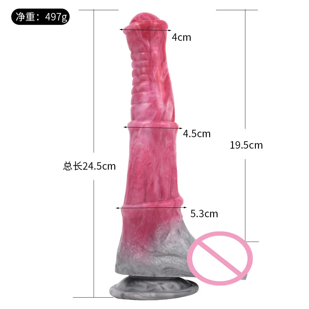 FAAK New 12.2" Gory color Horse Dildo Big Anal Plug Animal penis silicone long Butt plug Sex Toys For Women Lesbian Products