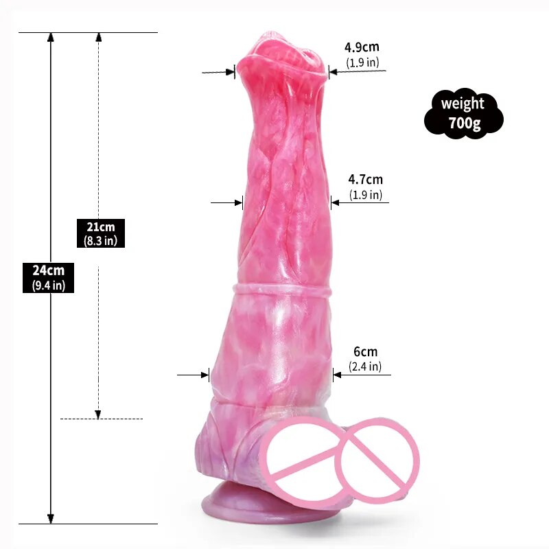 FAAK New Curved Butt Plug Silicone Horse Dog Knot Dildo With Sucker Sex Toys For Women Men G-spot Stimulate Female Masturbator