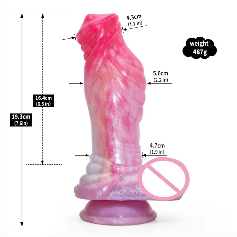 FAAK New Curved Butt Plug Silicone Horse Dog Knot Dildo With Sucker Sex Toys For Women Men G-spot Stimulate Female Masturbator