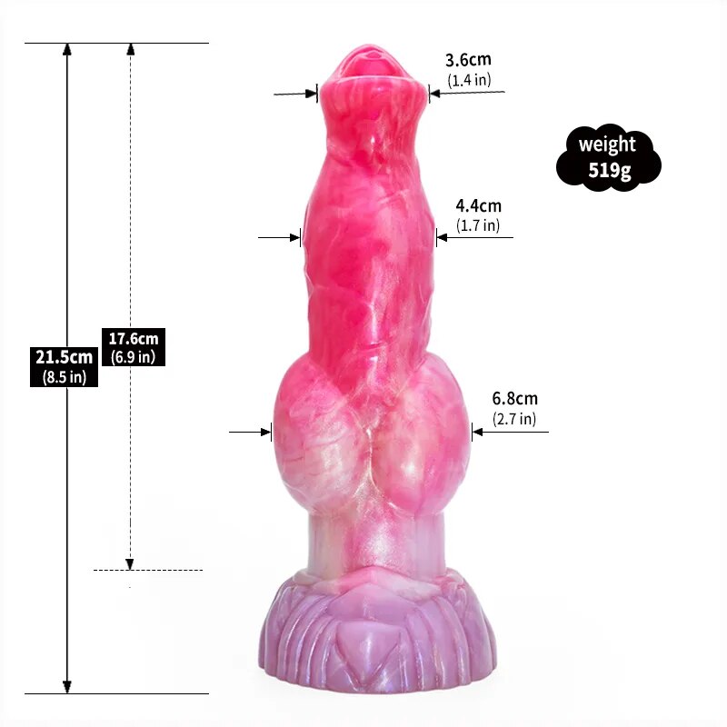 FAAK New Curved Butt Plug Silicone Horse Dog Knot Dildo With Sucker Sex Toys For Women Men G-spot Stimulate Female Masturbator