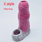 FAAK Penis Sex Toys For Men Silicone Penis Sleeve Simulated Dog Penis Condom Dildo Extender Cock Enlargement Erotic Products