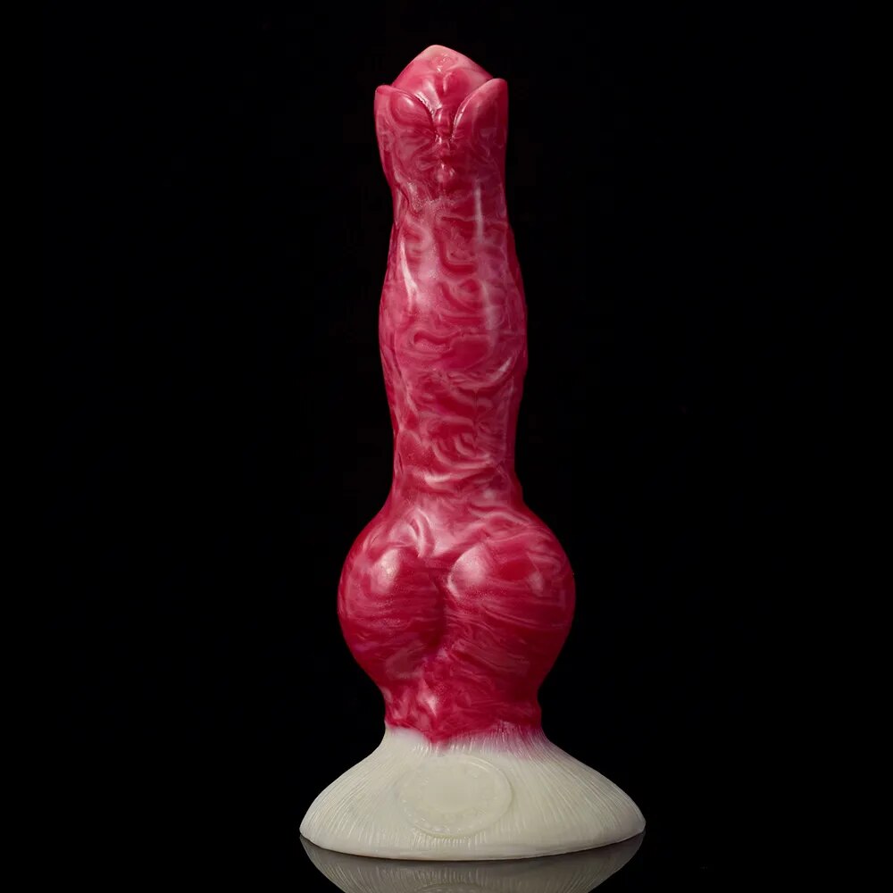 Silicone Fantasy Dog Knot Dildo With Sucker