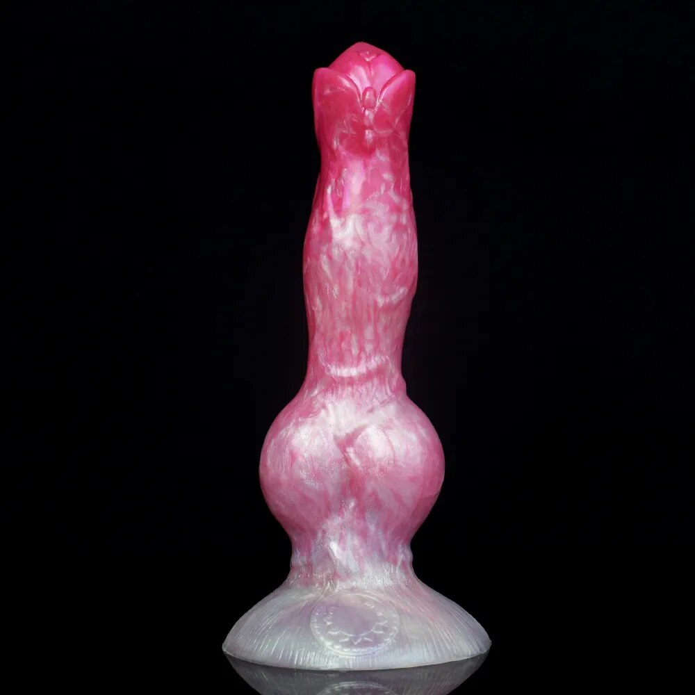 Silicone Fantasy Dog Knot Dildo With Sucker