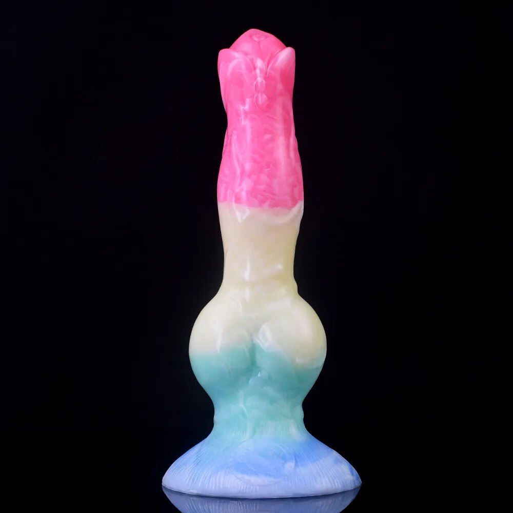 Silicone Fantasy Dog Knot Dildo With Sucker