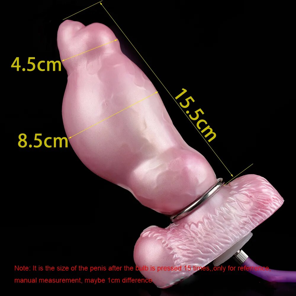 Silicone Inflatable With Sucker Fantasy Knot Dildo