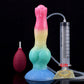 FAAK Soft Silicone Squirting Dog Dildo Sexy Toys Big Cock With Syringe Dildo for Women Anal Plug for Men Women Vagina Massager