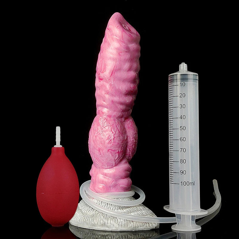 FAAK Squirt Dildo Dog Penis Female Masturbator Butt Plug For Men Adult Goods Dildo With Suction Cup Big Cock Sex Toys For Couple