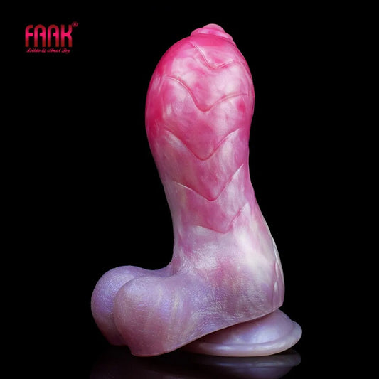 FAAK Thick Silicone Wolf Dildo With Suction Cup Sex Toys for Women Vaginal Color Mixed Large Penis Butt Plug Female Masturbator