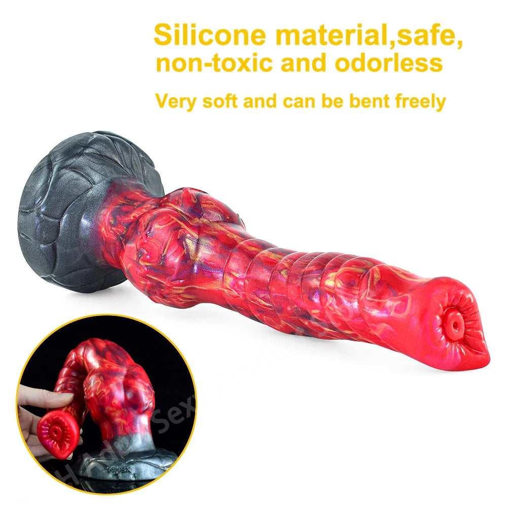 FAAK Various Style Dog Penis Monster Dildo Female Masturbators Silicone Realistic Penis Butt Plug Intimate Toys Big Sex Toy Shop