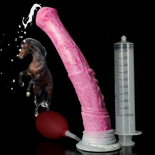 FAAK horse dildo Long anal plug Realistic Ejaculation Squirting Dildo With Suction Cup Animal Penis Silicone Sexy Toys For Women