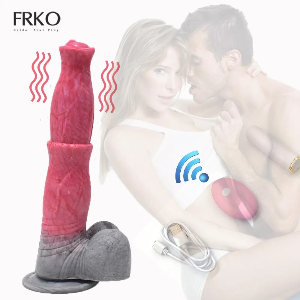 Gory Meat Soft Silicone Vibrating Big Horse Dildo