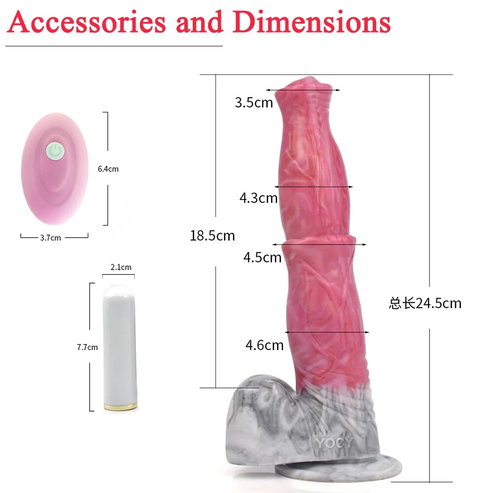 Gory Meat Soft Silicone Vibrating Big Horse Dildo