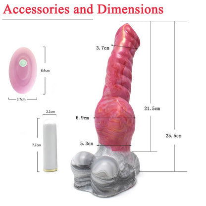 Huge Wolf Vibrating Dildo Animal Penis