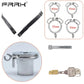 FRRK Harness PU Chastity Belt with Inverted Plug Cylinder Stainless Steel Cock Cage for Couple CBT Game Play Sissy Penis Rings