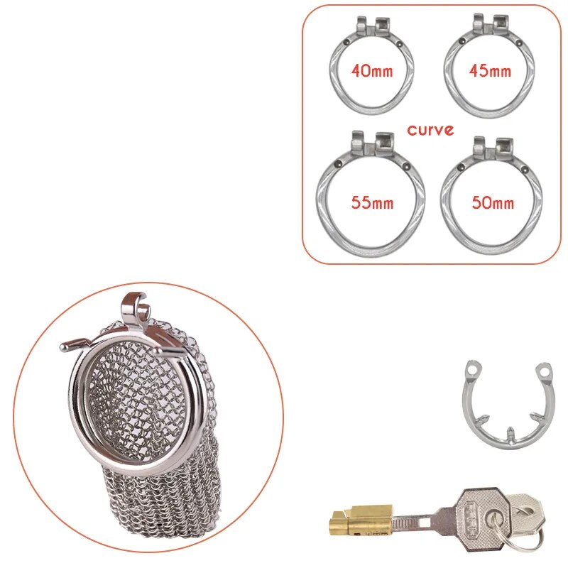 Metal Ventilate Hollow Mesh Chastity Cage