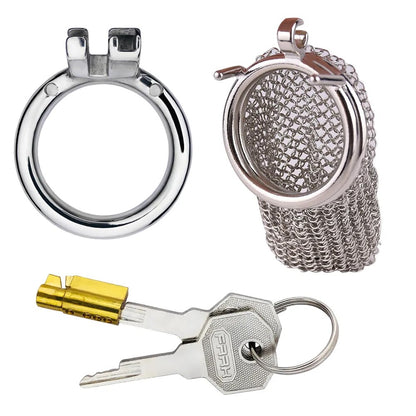 Metal Ventilate Hollow Mesh Chastity Cage