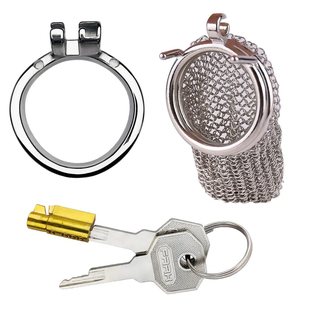 Metal Ventilate Hollow Mesh Chastity Cage