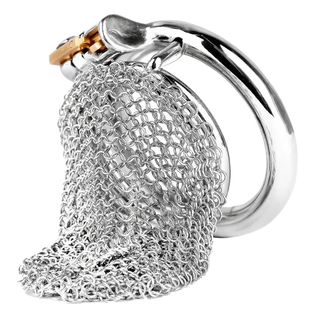 Metal Ventilate Hollow Mesh Chastity Cage