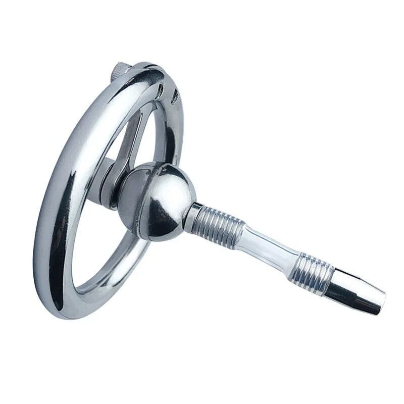 FRRK Small Negative Male Chastity Cage with Detachable Urethral Plug Stainless Steel Cock Lock Femboy Sex Toys Sissy Products