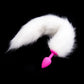 Faux Fur Fox Bunny Cat Tail Pink Red Insert Stopper Silicone Plug BDSM 85/45cm Unisex Romance Cat Girls Long/Small Tails Sex Toy