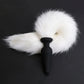 Faux Fur Fox Bunny Cat Tail Pink Red Insert Stopper Silicone Plug BDSM 85/45cm Unisex Romance Cat Girls Long/Small Tails Sex Toy