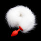 Faux Fur Fox Bunny Cat Tail Pink Red Insert Stopper Silicone Plug BDSM 85/45cm Unisex Romance Cat Girls Long/Small Tails Sex Toy