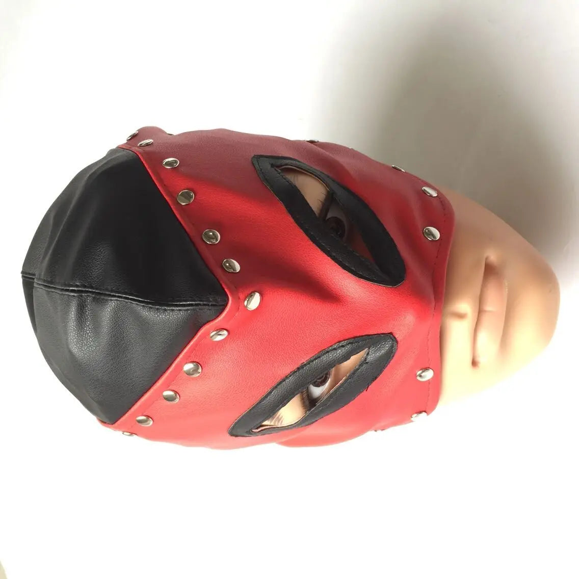 Faux Leather Head Gear Mask Black Red Half Cover Head Hood Restraint Roleplay Fantasy Cosplay New Sex Toys for Couple BDSM