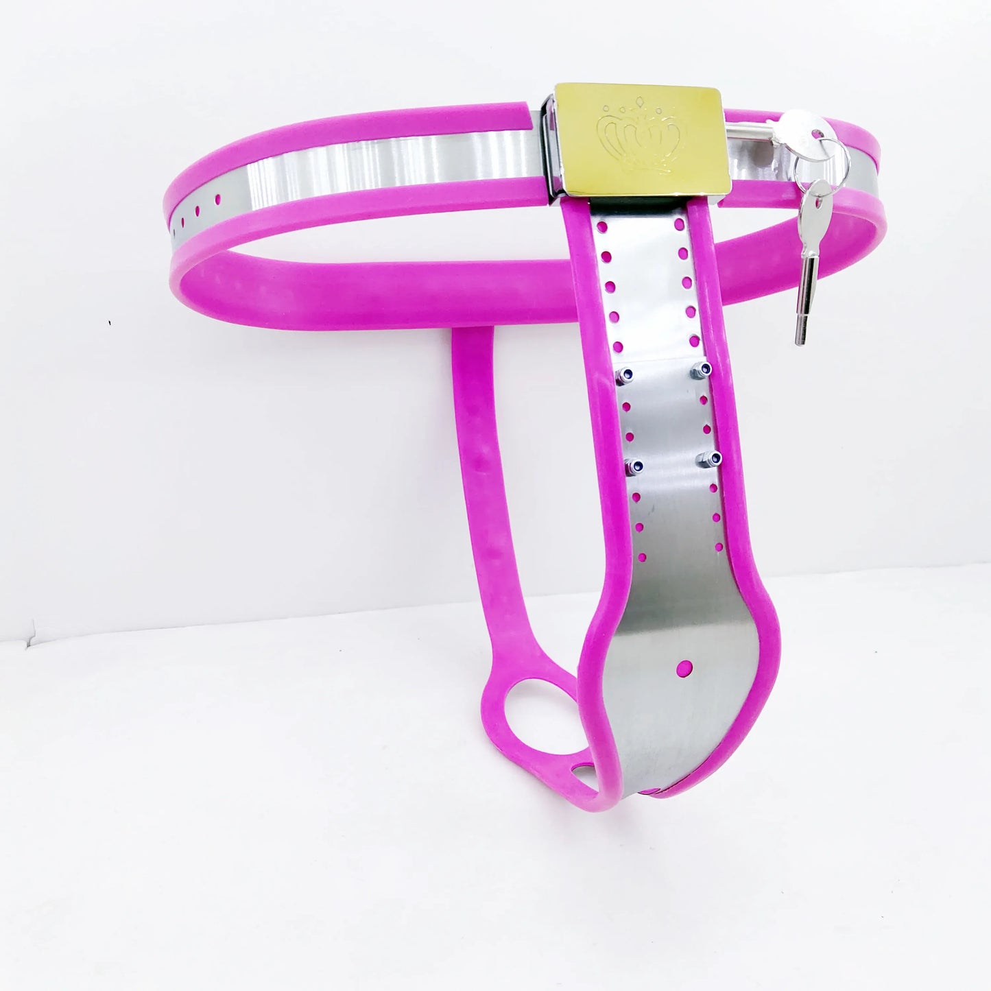 Female Chastity Belt Stainless Steel T Type Chastity Device Lockable Underwear with Anal Beads Bdsm  Sex Toys for Women
