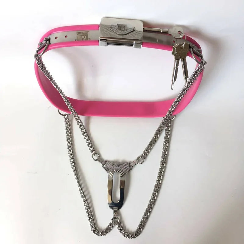 Female Invisible Chain Chastity Belt Stainless Steel Adjustable Strapon Pants New/old Chastity Lockable Chastity Pants Sex Toy