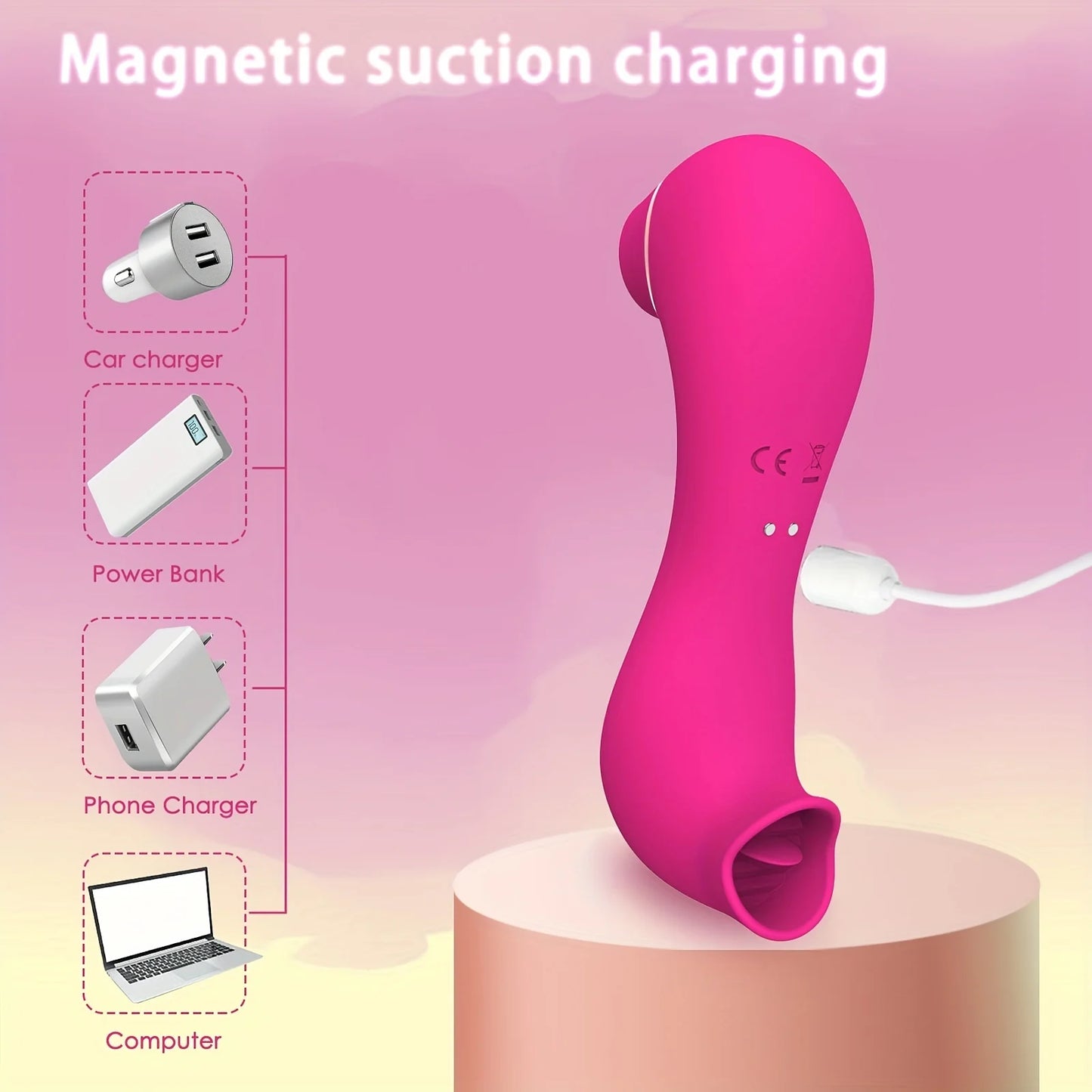 Female Masturbator Vibrators Dual Sucking Licking Sex Toy Suction Clitoral Stimulator Clitoral Stimulation Sucking Sex Machine