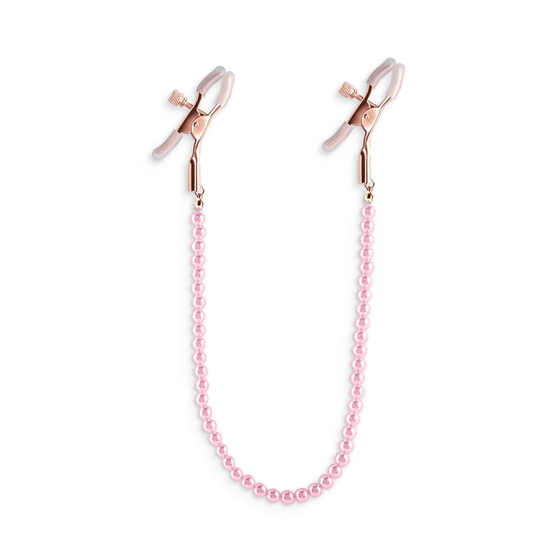 Female Nipple Clamps With Pearl Chain Set Woman Metal Pearl Colorful Nipple Clips Breast Bondage Restraint Slave Fetish Sex Toy