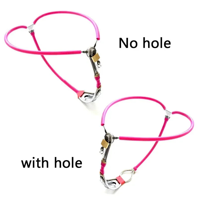 Female Stainless Steel Chastity Belt Underwear Invisible Cage ilicone Liner Waist Restraint Device BDSM Cage Sex toy for women