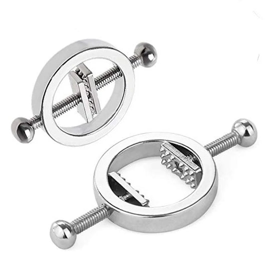 Female Stainless Steel adjustable Nipple Clamp metal Nipple clips breast Bondage Restraints Accessories Fetish sex toy